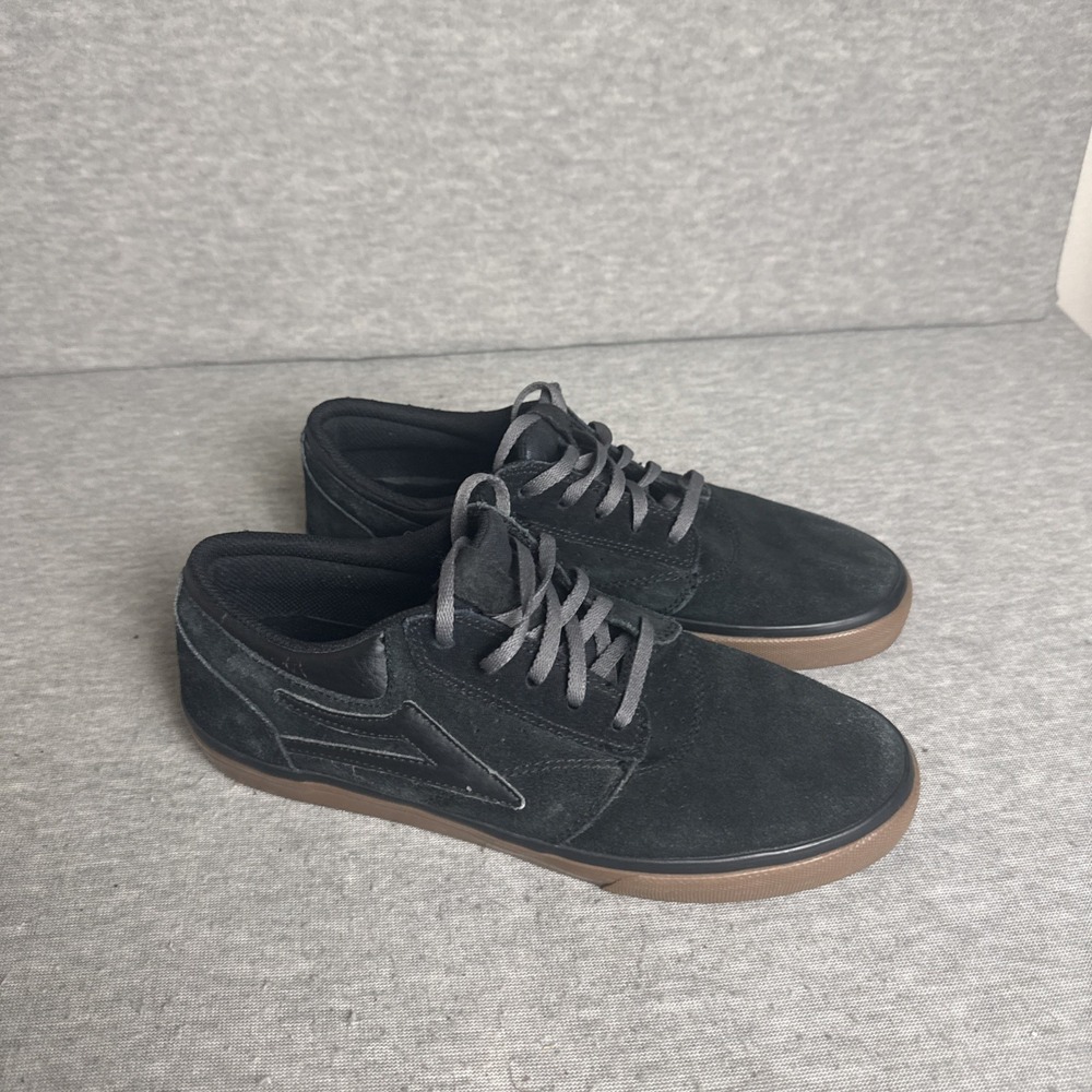 Lakai  Griffin Shoes Smu Black/Gum Canvas Men 8 Skate Punk Grunge Streetwear‎